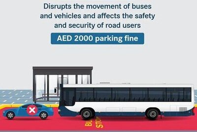 abudhabi-itc-fine-2000-dirham-for-private-vehicle-parking-in-bus-stop-ePathram
