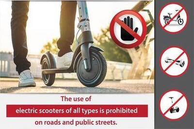 ajman-bans-e-scooters-on-public-roads-to-tackle-road-safety-concerns-ePathram