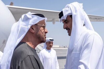 sheikh-mohamed-bin-zayed-meet-qatar-amir-sheikh-tamim-bin-hamad-ePathram